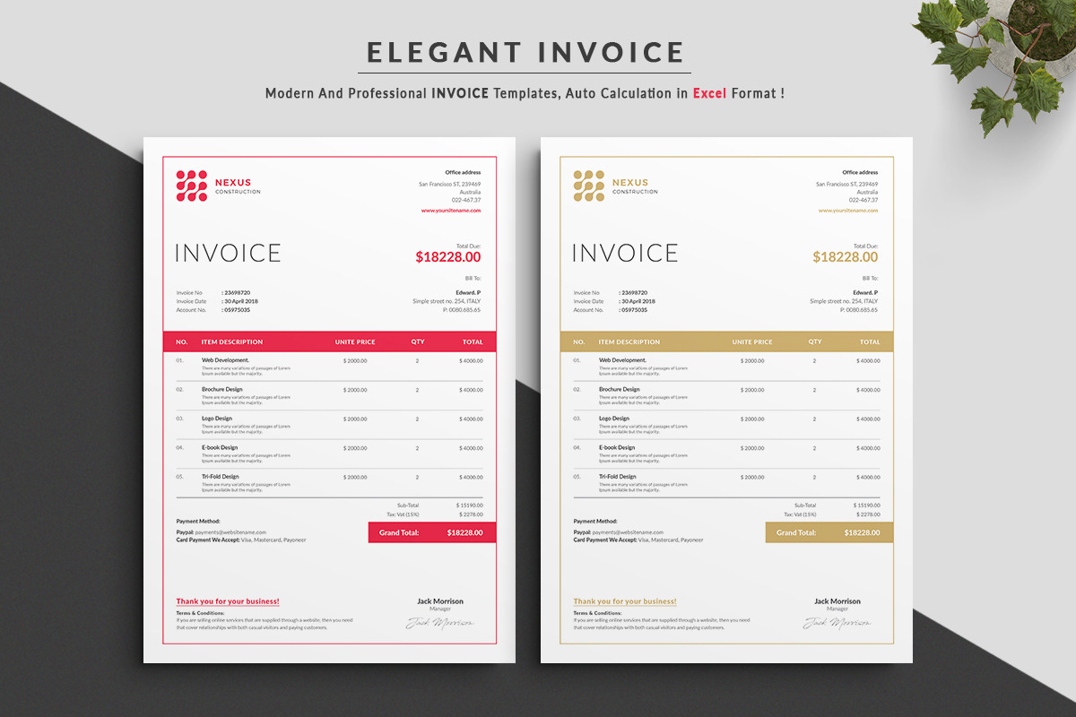 Invoice, a Stationery Template by CreativeZoom (Photo 4 of 5)