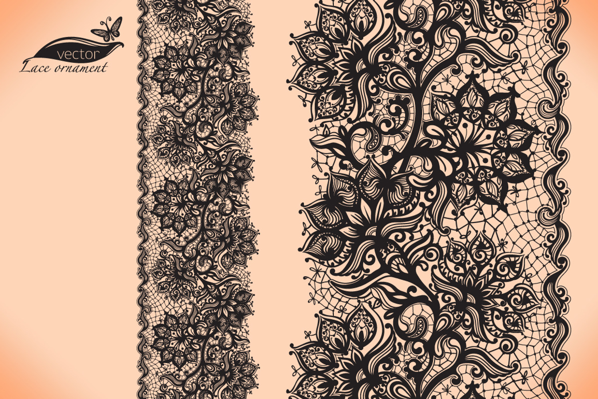 Lace ribbon seamless pattern, a Background Graphic by Vikpit (Photo 2 of 3)