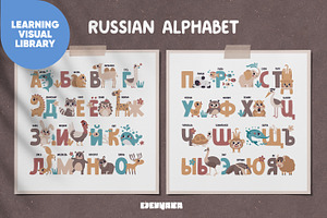 Russian Alphabet Printable Poster