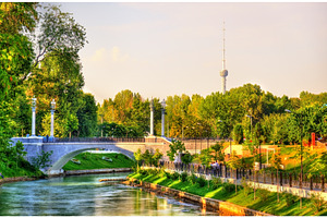 Scenic view of Anchor Canal with TV tower in the background -, an Architecture Photo by Leonid Andronov