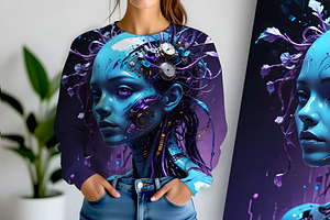 Fantasy Techno Women, a Person Illustration by Sharon Schwalbe