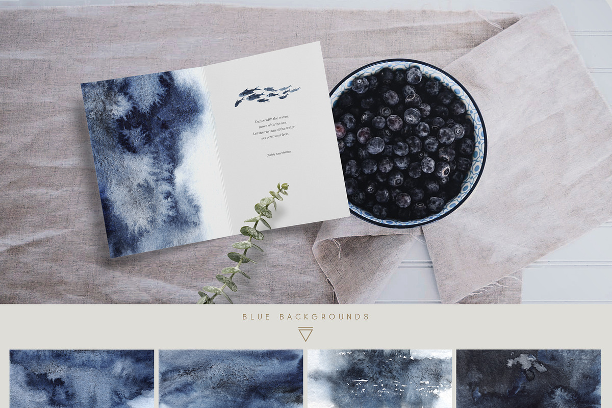 WAVE •Updated• Blue Backgrounds, a Texture Graphic by Anastezia Luneva (Photo 3 of 11)