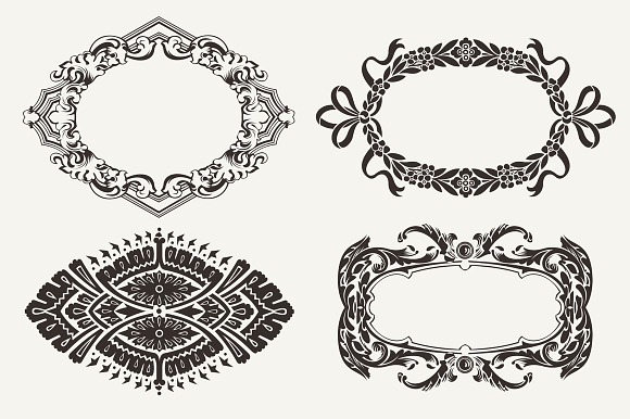 Set Of Oval Frames preview 2