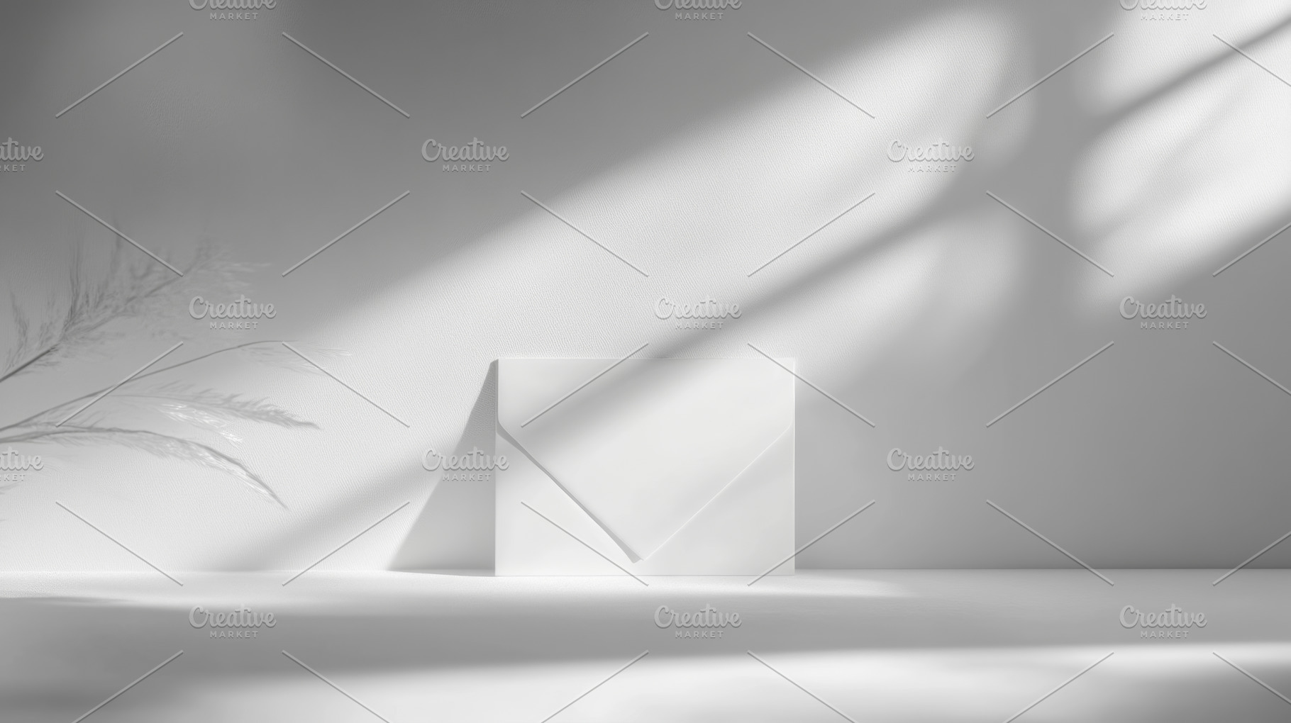 Minimalist Envelope with Dramatic Lighting and Shadows, an Abstract Photo by Natalia Klenova's Shop