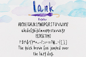 Lank - Regular, Bold And Italic Font