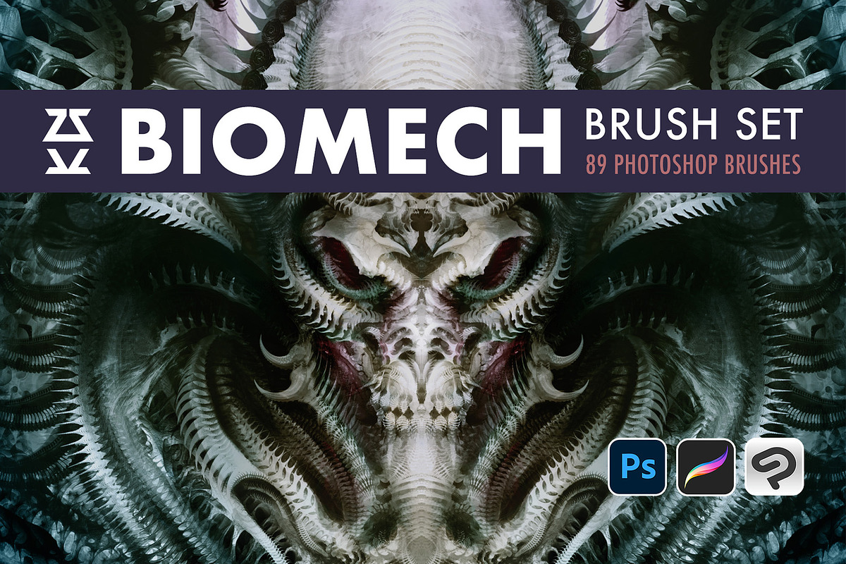 Biomech Brush Set, a Brush Add-On by Zsolt Kosa Art (Photo 1 of 6)