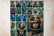 Surreal Portraits Digital Paper Set, a Decorative Illustration by ThatsDesignArt (Thumbnail 7 of 15)