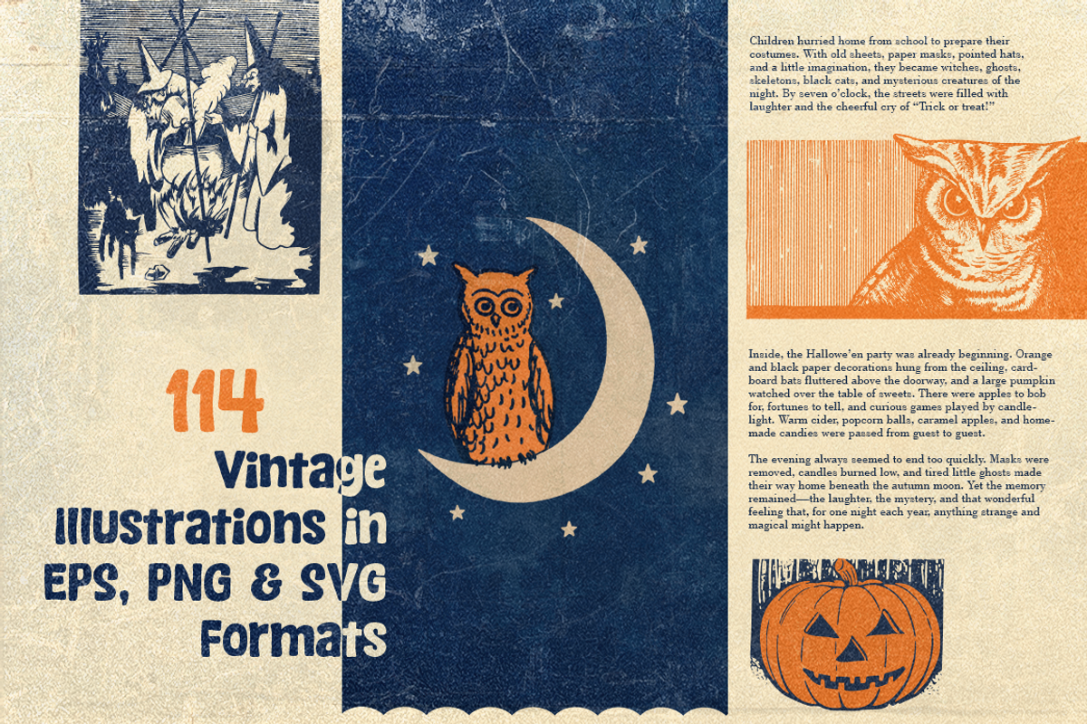 Creepy Stories: Halloween Graphics, a Seasonal Illustration by Retro Machine (Photo 2 of 14)