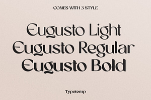 Eugusto Display Typeface