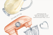 Watercolor Baking Clipart, an Illustration by AquarelleSpace (Thumbnail 4 of 5)