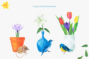 Spring is here! Watercolor set., an Illustration by rubinat (Thumbnail 4 of 6)