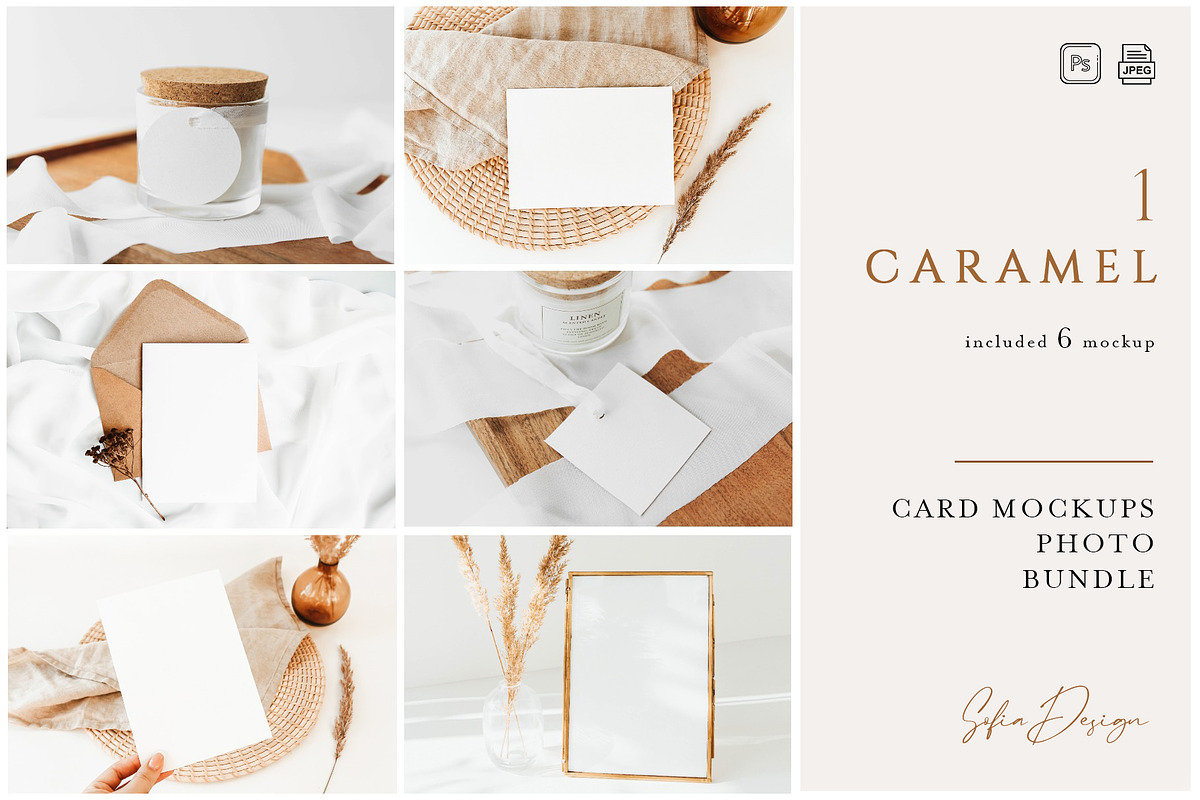 Card Mockups Bundle Photo Stock, a Card Template by SofiaDesign16 (Photo 1 of 6)