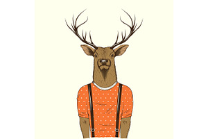 Modern Deer Hipster