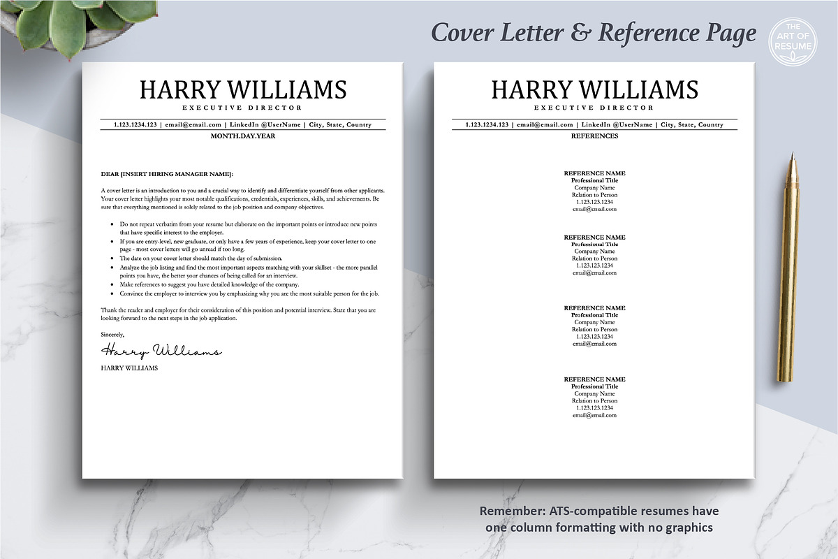 ATS Friendly Resume Design Bundle, a Resume Template by The Art of Resume (Photo 6 of 8)