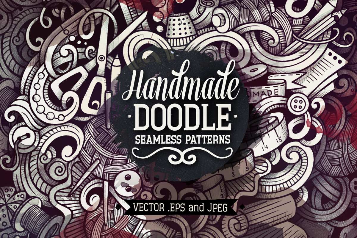 Handmade Graphics Doodles Patterns, a Pattern Graphic by BALABOLKA (Photo 1 of 6)