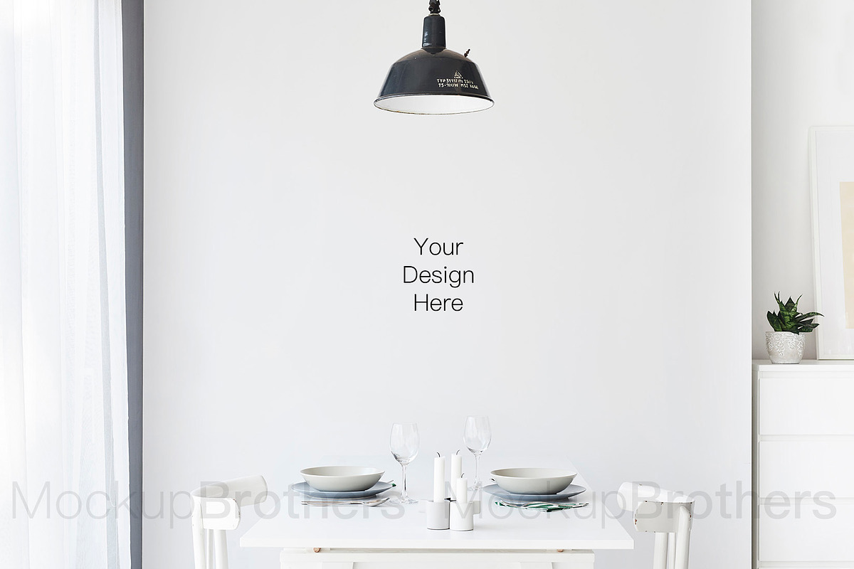 Dining room mockup mock up 23, a Print Template by MockUpBrothers (Photo 4 of 5)