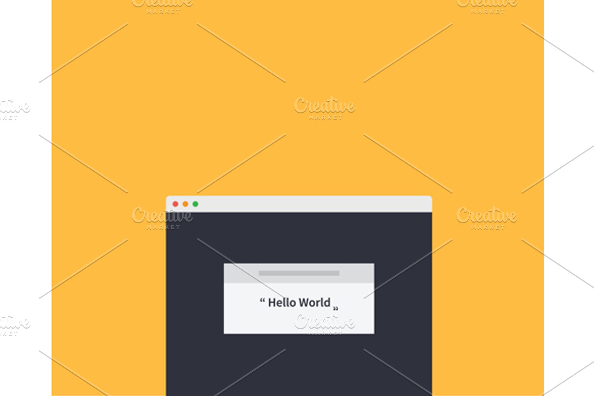 Web Page Message Exclamation Window, a Technology Illustration by robuart