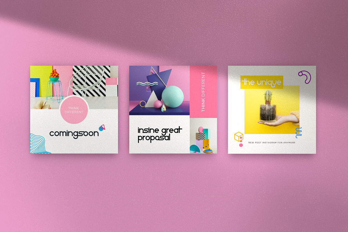 Geometri Brand Social Media Kit, a Social Media Template by Dirtytemp Studio (Photo 7 of 13)