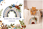 Boho Rainbows, Floral Rainbows, a Decorative Illustration by Usis (Thumbnail 2 of 10)