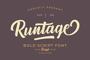 Runtage | A Vintage Bold Script
