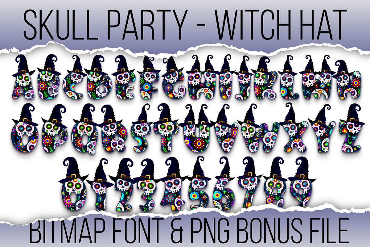 Skull Party Font, a Sans Serif Font by Nobu Collections (Photo 6 of 7)