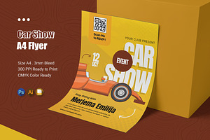 Car Show Yelloit Flyer, a Flyer Template by Esensifiksi.studio