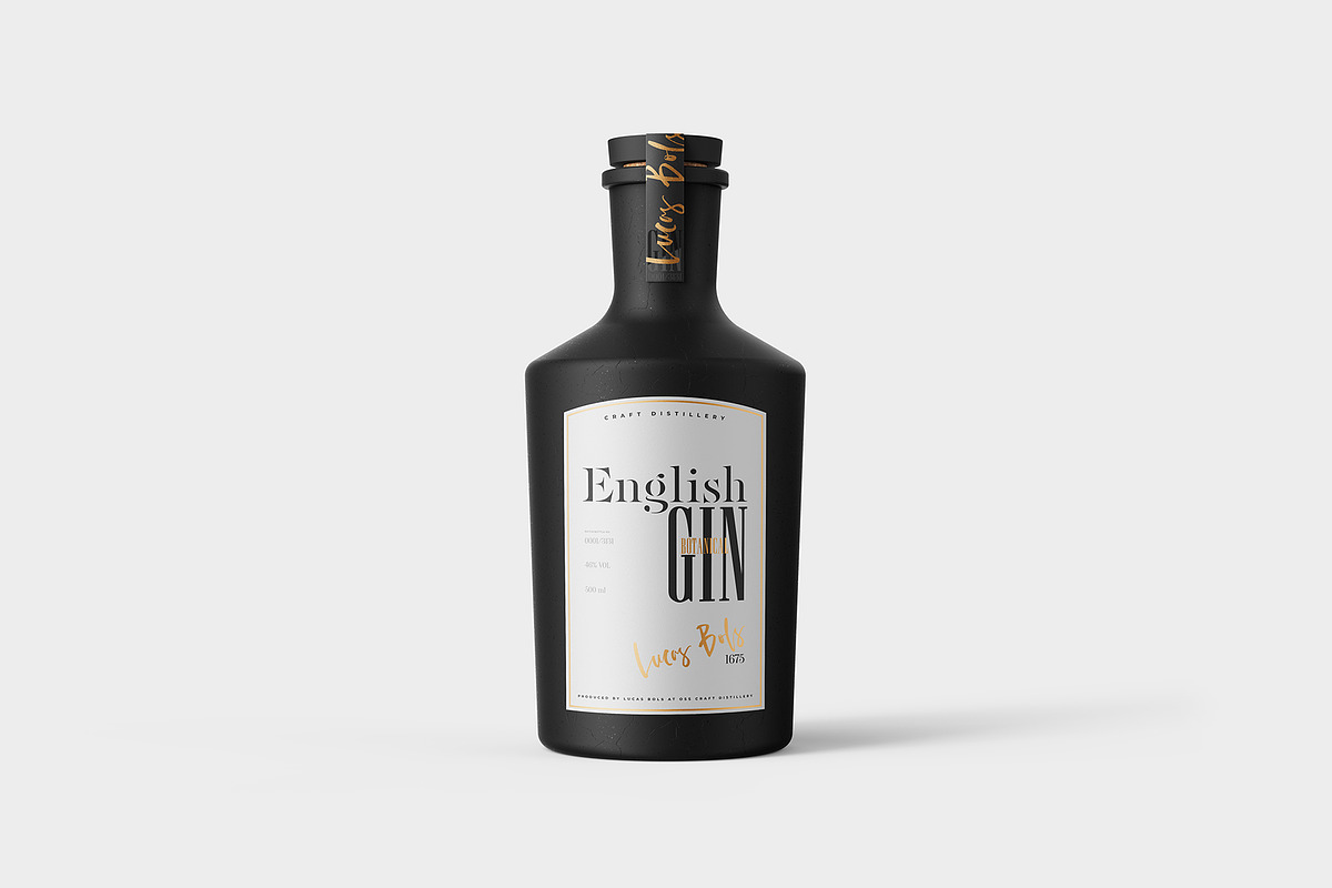 Gin Ceramic Bottle Mockup, a Product Mockup by easymock (Photo 11 of 11)