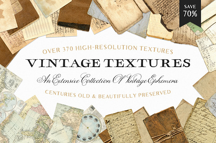 Vintage Textures & Ephemera Bundle, a Texture Graphic by Century Library