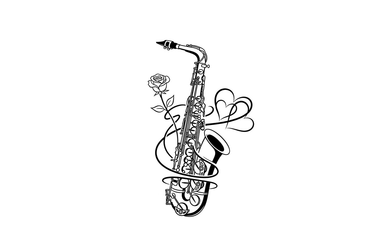 Saxophone Music Love Vector Bundle, an Illustration by Designs_River (Photo 48 of 51)