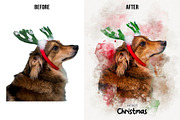 Pet watercolor art Photoshop effect, an Action Add-On by Shovajit (Thumbnail 6 of 8)