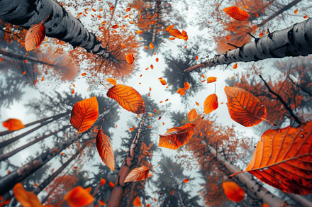 Cluster of trees displaying vibrant, a Photo by Iftikhar Alam