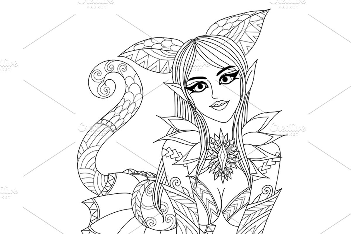 10 witches Halloween theme, an Illustration by Somjai King (Photo 2 of 11)