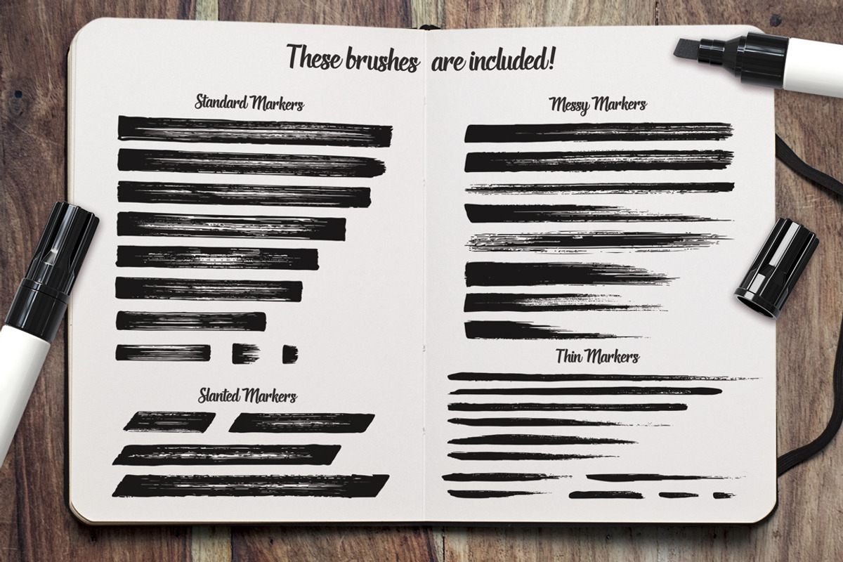Chunky Markers - Illustrator Brushes, a Brush Add-On by The Artifex Forge (Photo 6 of 6)