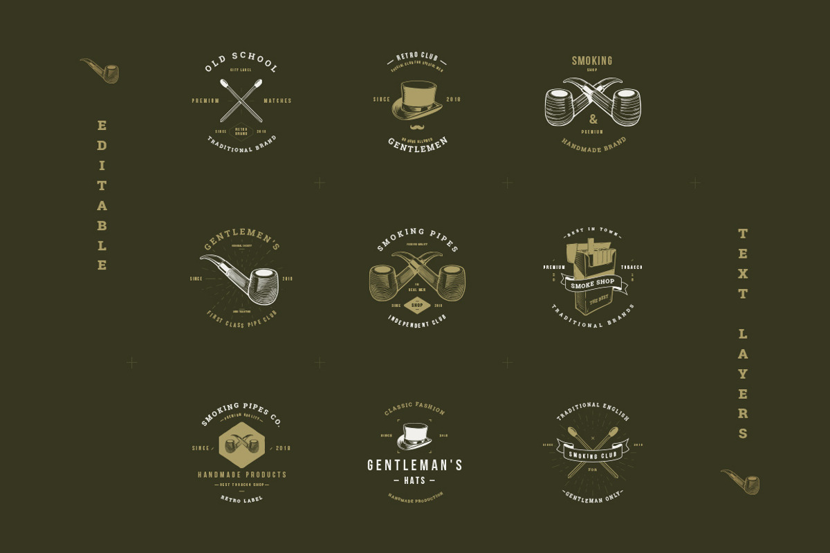 Vintage Badges vol 3, a Branding & Logo Template by blauananas (Photo 2 of 9)