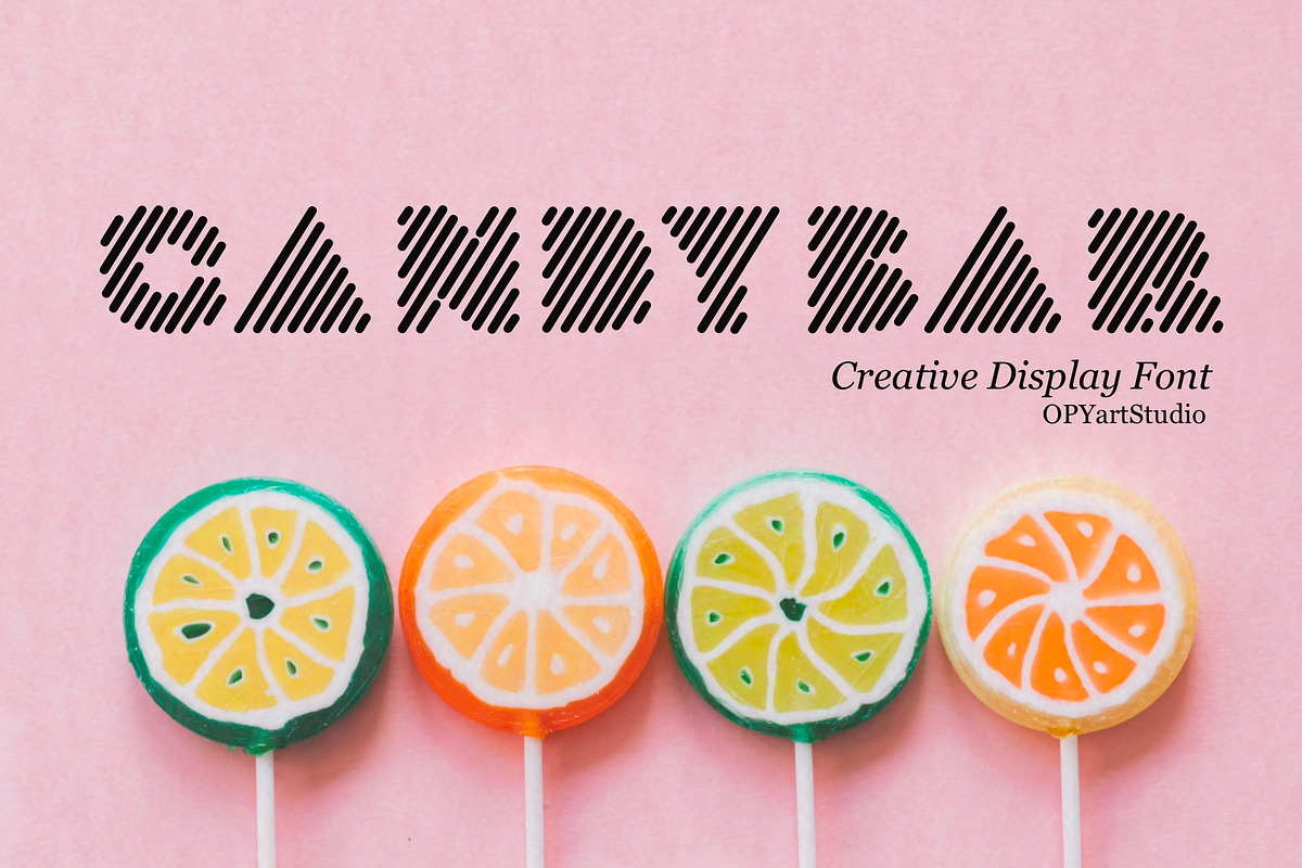 CandyBar - Creative Display Font, a Font by OPY ArtStudio (Photo 1 of 5)