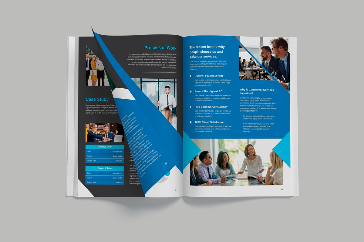 Company Profile Brochure Canva, a Brochure Template by TheBrightGrap (Photo 4 of 10)