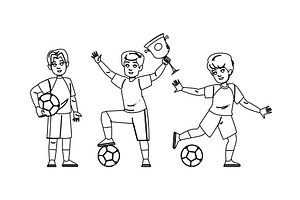 goal kid boy soccer vector, a Person Illustration by pikepicture