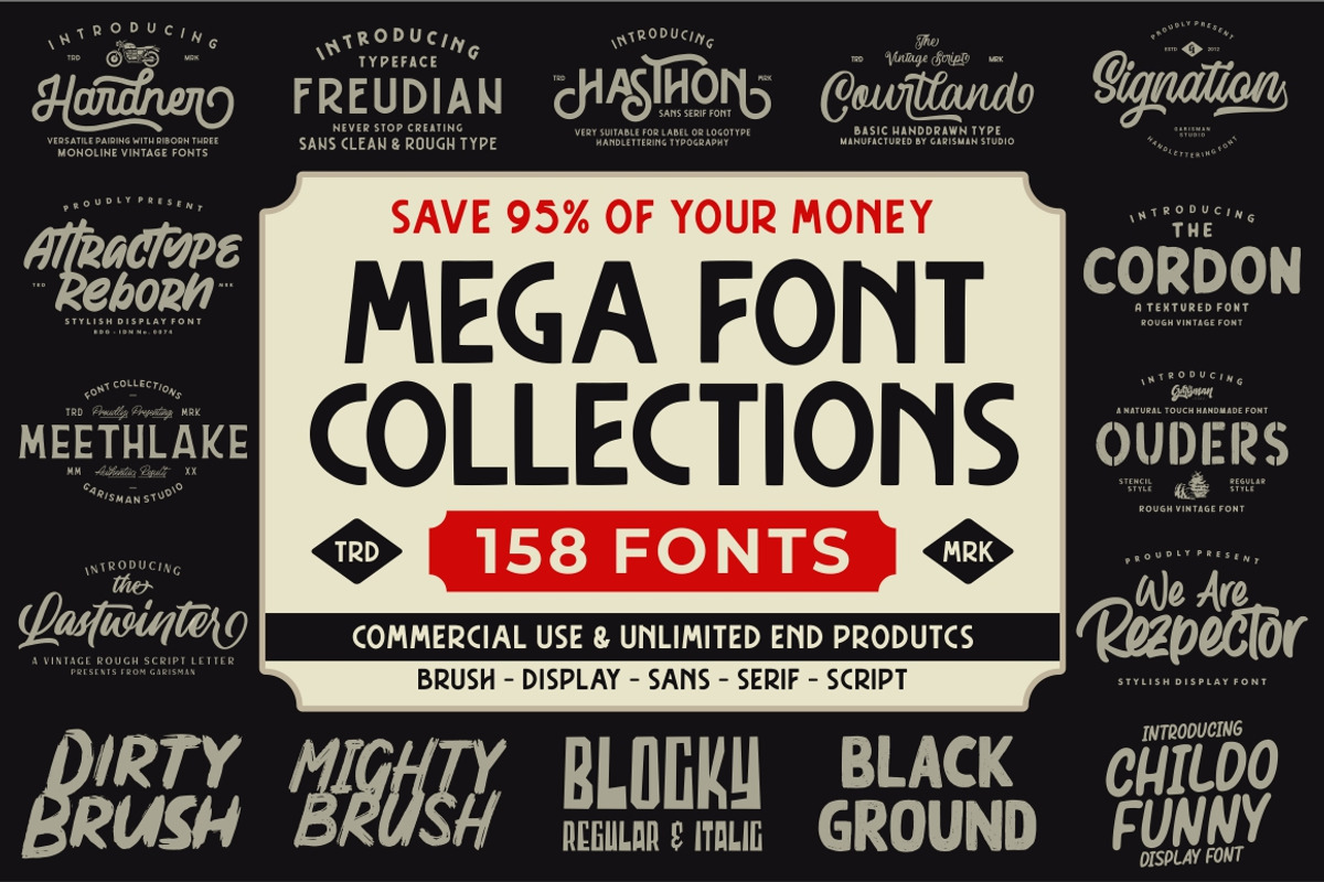 The MEGA FONT COLLECTIONS 2021