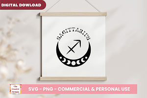 Sagittarius Zodiac Sign SVG Cut File