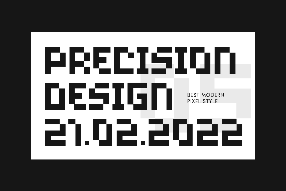 Micro - Pixelate Modern Font, a Sans Serif Font by Hamz Studio (Photo 5 of 16)