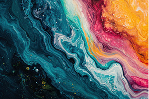 Expressive Acrylic fluid art, an Arts & Entertainment Photo by Ylivdesign