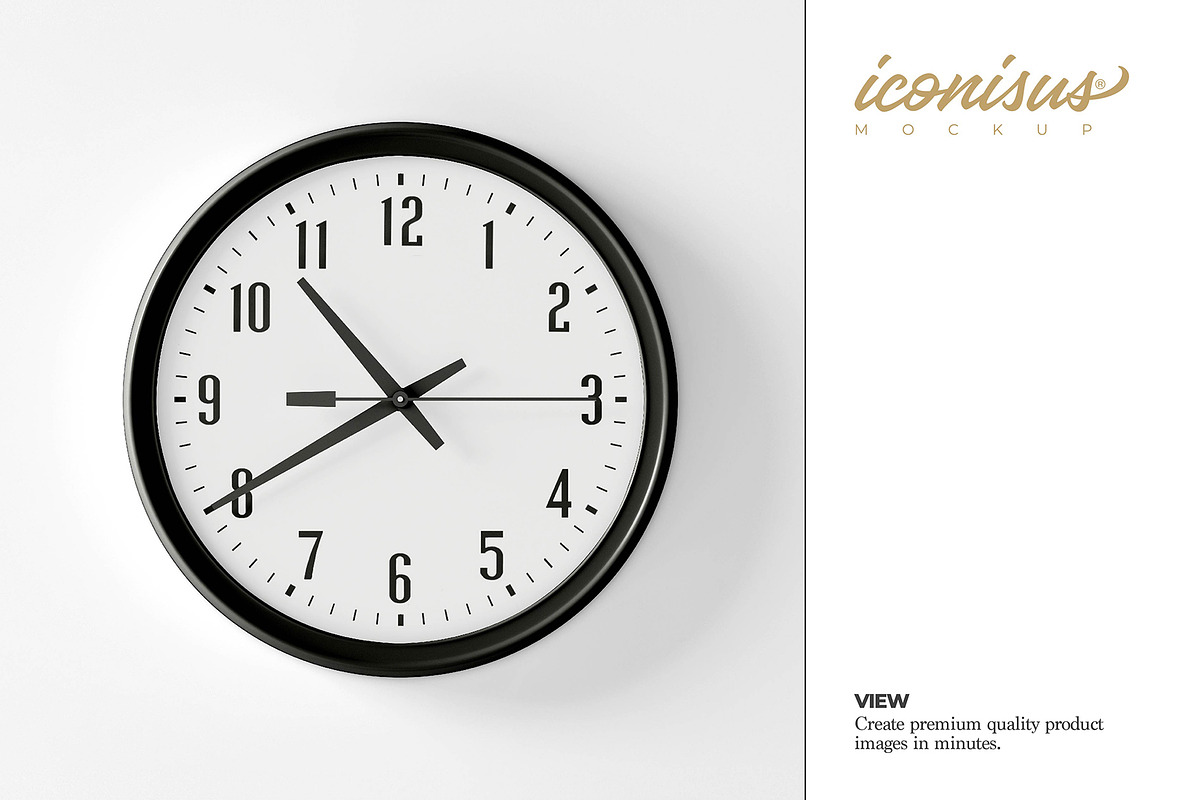 Wall Clock Mockup Template, a Product Mockup by iconisusmockup (Photo 4 of 5)