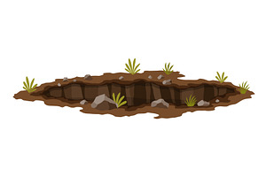 Hole ground. Works digging of sand, an Object Illustration by the8monkey