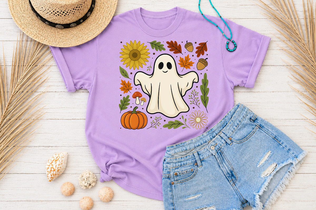 Cute Fall Ghost Sublimation, Autumn, a Seasonal Illustration by Rose Art (Photo 4 of 6)