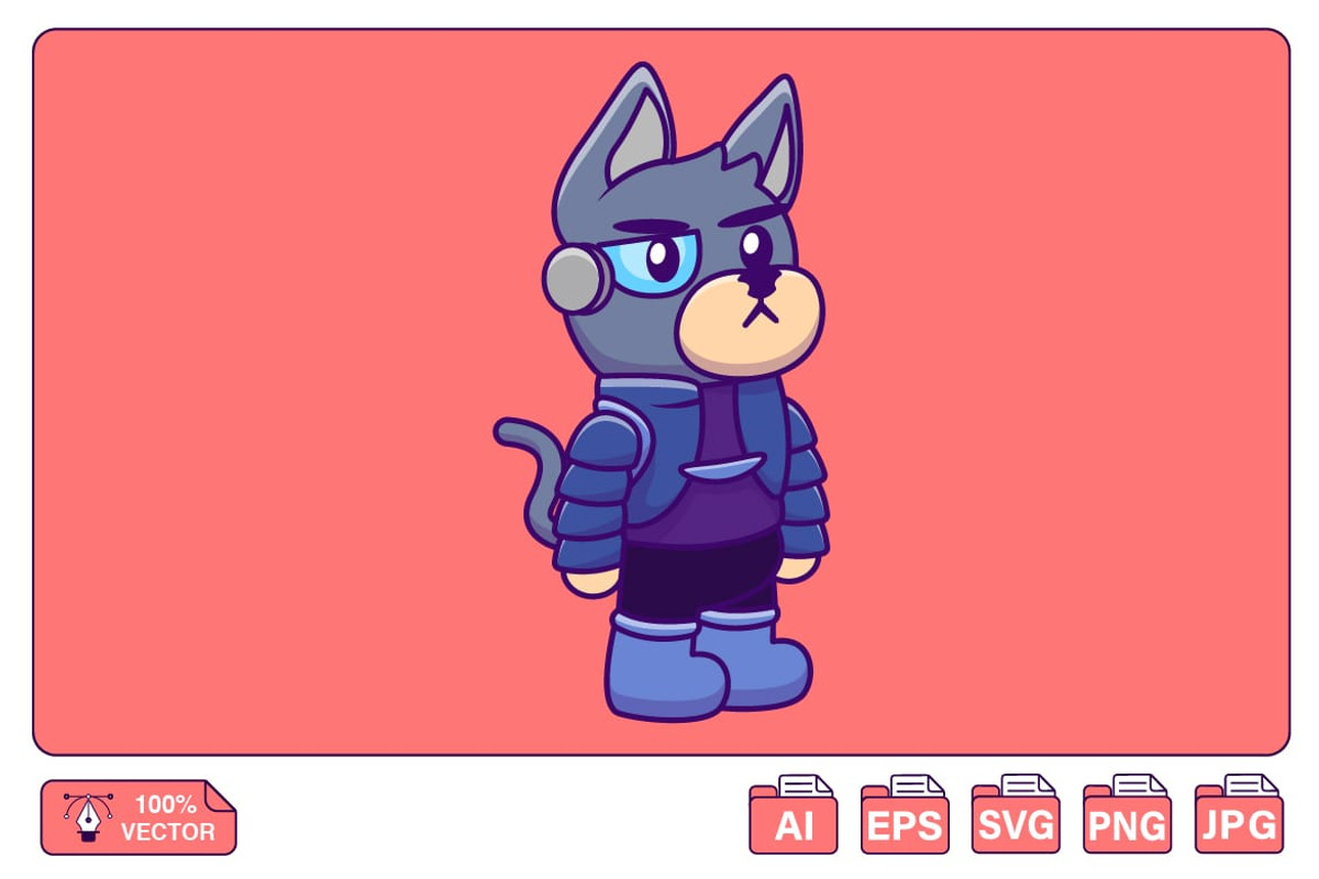Cool Dog Standing Cartoon Vector, an Animal Illustration by Artstorystudio (Photo 1 of 3)