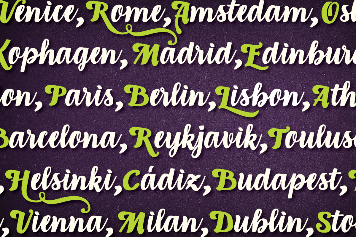 Piambis Sharp open type font preview 5