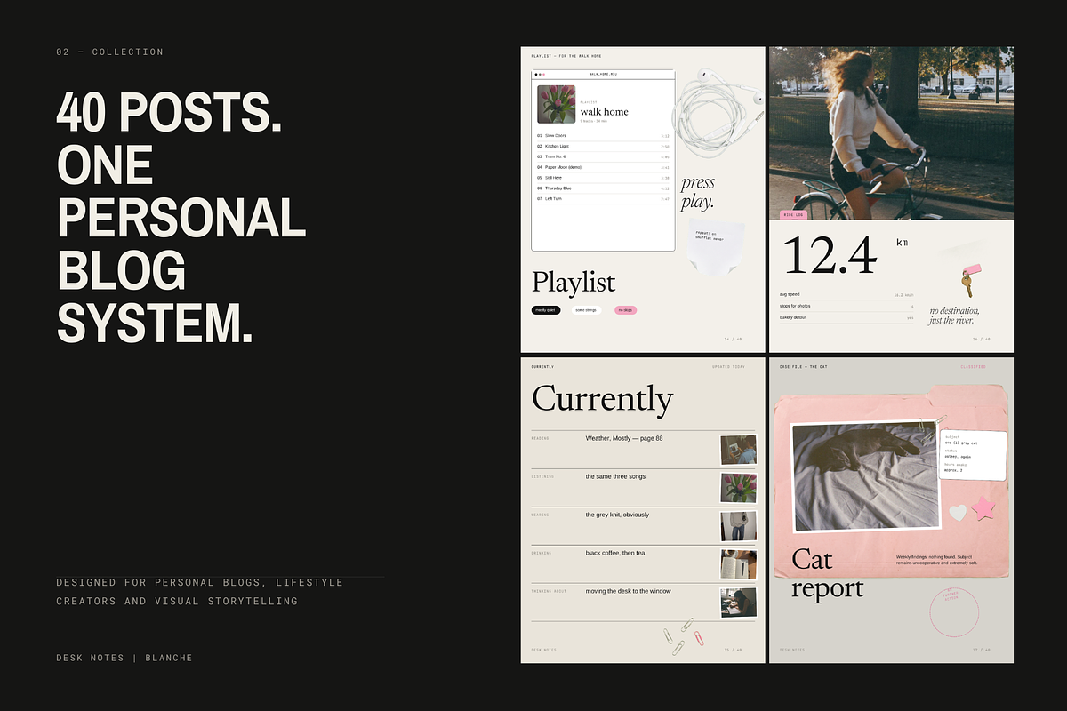 DESK NOTES | 40 Canva Templates, a Social Media Template by The Muza (Photo 2 of 9)