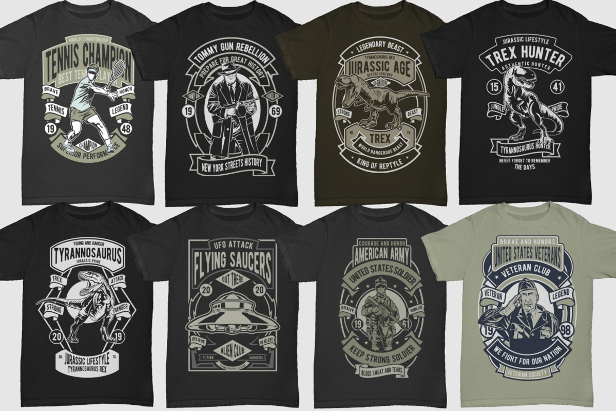 250 Retro Tshirt Designs Bundle #4, an Illustration by roach_graphic (Photo 32 of 34)