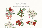 Winter Garden vector flowers frames, an Object Graphic by Yuliya Derbisheva (Thumbnail 4 of 11)