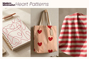 Modern Minimalist Heart Patterns, a Pattern Graphic by moja doodle (Thumbnail 7 of 8)